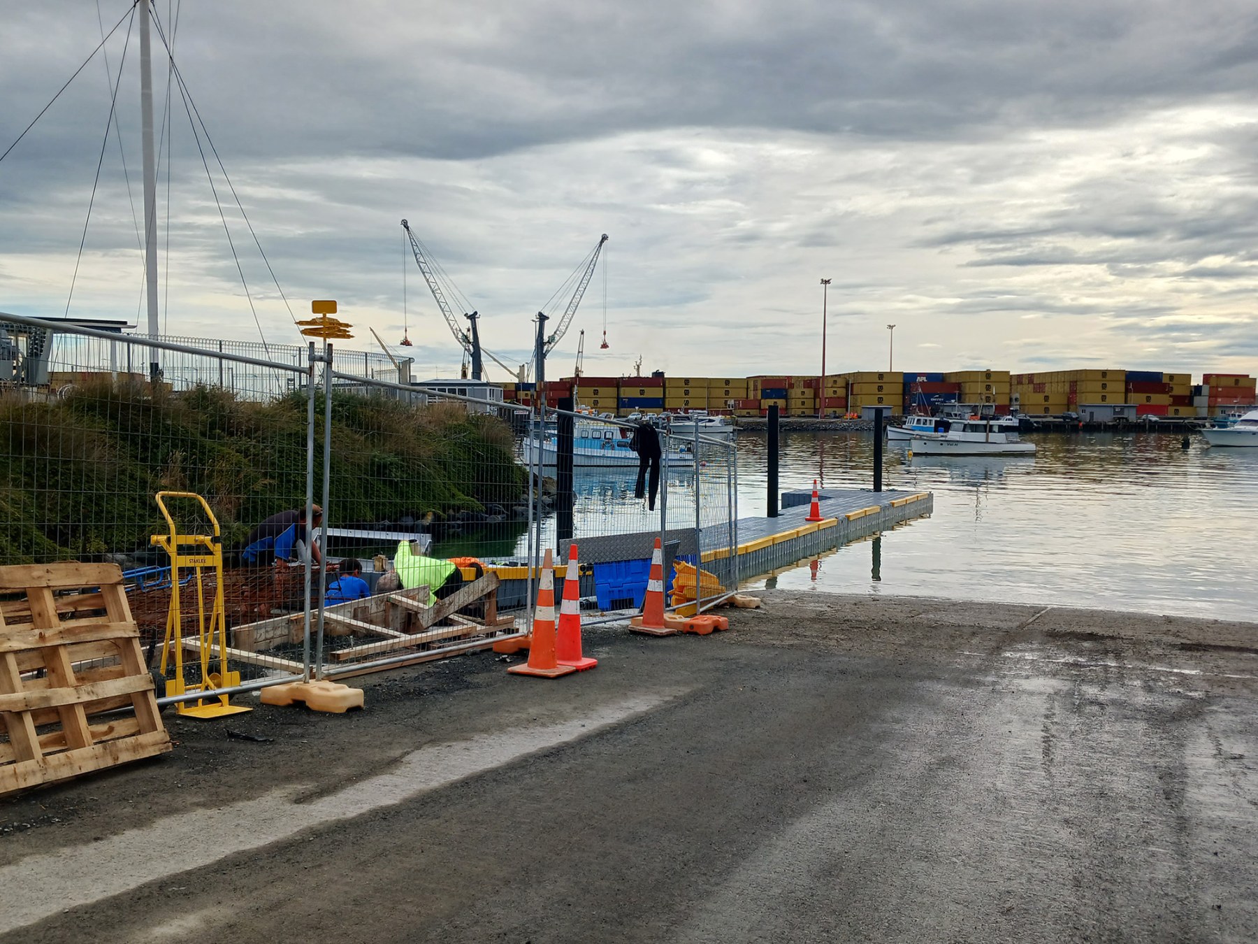 An image of progress at the Bluff boat ramp in January 2024