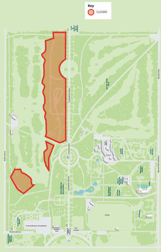 ​Map showing the staged reopening of Queens Park